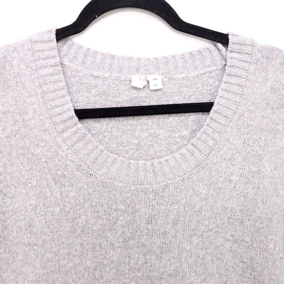 Moth Anthropologie Wool Cashmere Sweater Top Size XXS Oversized Gray Pockets - Picture 4 of 12